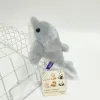 Very precious, soft and fragrant, gray sea magnetic fridge magnet, plush toy, table companion toy, cute and fun, ideal for gifting, magnetic plush toy, gray plush dolphin toy, plush toy Specification image